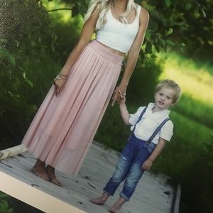 Light pink maxi skirt